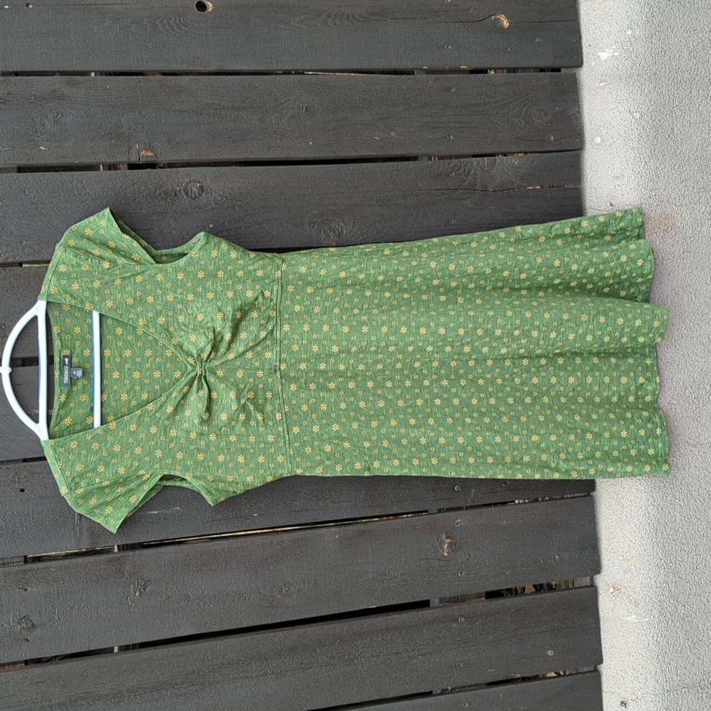 Toad & Co Rosemarie Dress, Capsleeve, Green, M - Picture 2 of 11